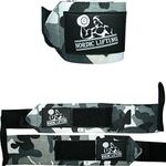 Wrist Wraps (1 Pair) - Premium Support for Weightlifting|Crossfit|Gym - CamoGrey
