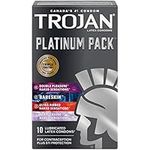 TROJAN Platinum Pack Assorted Lubricated Latex Condoms, 10 Count