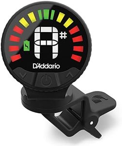 D'Addario Accessories Nexxus 360 Rechargeable Guitar Tuner - Clip On Guitar Tuner - Acoustic Guitar Tuner - Electric Guitar Tuner - 24 Hours of Tuning Time per Charge - Rotates 360-degrees