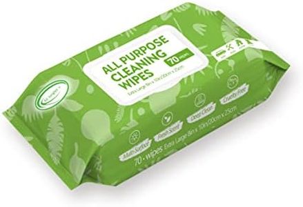 Air Jungles All Purpose Car and Home Cleaning Wipes 70 Count, Extra Large 8" x 10" Size Cleaner Wipes for Car Interior Household Appliance Yoga Mat Desk Gym Equipment Couch Desk & Fabric