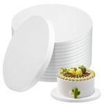 12 PCS 8 Inch Cake Drum, Sturdy 1/2 Inch Thick Cake Boards, Smooth-Edged Food-Graded Cake Board, Circle Cardboard Rounds Base for Cake Showcasing DIY Baking (White)