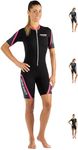 Cressi Women's Shortie Cressi Women s Playa Shorty Wetsuit Black Red Black Pink Medium, Black Pink, M UK