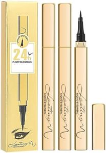 INDIGO WHALES 24H Long Lasting Waterproof Liquid Eyeliner Pen,2026 new Ultra Fine Felt Tip Mudge Proof, Easy to Control Intense Black Liner (B3)
