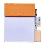 IVEI Combination Board - Pin Board and White Board Combo - Dry Erase Board - Bulletin Board - Wall Hanging Dual White Board & Pin Board for Kids Study Room, Office, School, Home - Orange