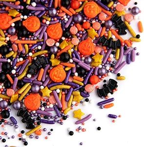 Sweets Indeed Halloween Sprinkles, Edible Sprinkle Mix, Perfect for Cake Decorations, Baking, Ice Cream, Cookies, Cupcake Topper, 4 ounces