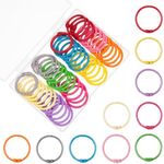 AKONEGE 1 Inch Colorful Loose Leaf Binder Rings (100 Pack) Small Metal Steel Book Rings for Index Cards Flashcards, Keychain Key Rings, 25mm Notebook Rings Paper Rings for Home Office School, 10Colors