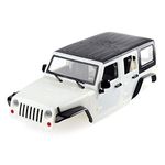 INJORA RC Car Body Shell 313mm Wheelbase Car Shell Kit Jeep Wrangler Body Shell for 1/10 RC Crawler Axial SCX10 SCX10 II 90046 90047 (White)