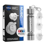EARPEACE Music PRO - Concert Ear Plugs - Earplugs for Noise Reduction up to 20dB - High Fidelity Ear Plugs for Concerts, Musicians and Live Events - Includes Filter Set and Case - Gifts for Dad