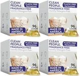 Clean People Laundry Detergent Pods - Recyclable Packaging, Hypoallergenic, Stain Fighting - Ultra Concentrated, Laundry Soap (384 Count, Fragrance Free)