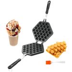 MYFULLY Bubble Waffle Maker Pan | Egg Bubble Pan Aluminum Alloy Eggettes Pan Double-sided Bubble Waffle Maker For Home Kitchen Use