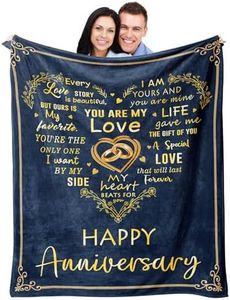 Mosslink Anniversary Blanket Gifts for Men Women, Cool Anniversary Wedding Gifts for Him Her Husband Wife Parents, Best Happy Anniversary Marriage Gift for Couple Boyfriend Girlfriend Blanket 60"x50"