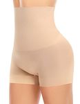 Werkiss Shapewear Shorts for Women Tummy Control Knickers Seamless Shaping Shorts Control Pants Slimming Underwear Boyshorts(#3 Beige-high Waisted, M)