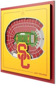 YouTheFan Officially-licensed NCAA USC Trojans Stadium Series 3D Wall Art - multi-layer team stadium replica, detailed sports fan gift, indoor decor
