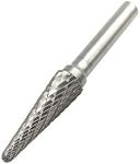 SL-3 14 Degree Taper Shape with Ball Nosed Tungsten Carbide Burr File (3/8"Cutting dia X1-1/16"Cutting Length) with 1/4" Shank dia,1pcs