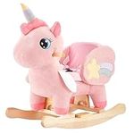 FUNLIO Unicorn Baby Rocking Horse, Pink Fairy Unicorn Rocking Horse for Toddlers 6 Months to 3 Years, Stuffed Ride-on Animal Rocker, Easy to Assemble, CPC & CE Certified