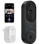 Occuwave 1080P Video Doorbell Camera Wireless with Chime, Cloud Storage, Night Vision, 2.4Ghz WiFi, Live Image, 2-Way Audio, Indoor Surveillance, Real-Time Alert (Black)