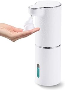 LAOPAO Soap Dispenser, Automatic Foaming Hand Soap Dispenser Touchless Foam Soap Dispenser Rechargeable Bathroom Countertop Soap Pump for Kids Xmas Gift 300ml