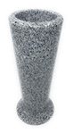 OPTIMUM Slim Memorial Cemetery Flower Vase - Plastic (Light Grey Granite) with Metal Ground Spike, Grave Marker, Decorations for Gravesite, Headstone Flowers Holder, Garden Lawn & Yard