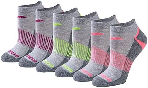 Saucony Women's Selective Cushion Performance Socks (6 & 12 Pairs), Grey Assorted (6 Pairs)