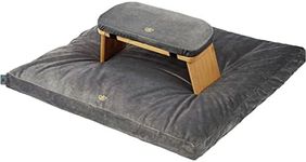 Florensi Zabuton Meditation Mat & Meditation Bench Bundle - Premium Velvet Floor Pillow with Bamboo Foldable Meditation Stool, Floor Cushion and Prayer Kneeler, Best Support for Sitting & Kneeling