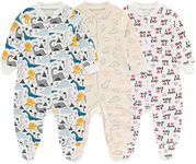 MAMIMAKA Baby Boys One-Piece Footie