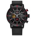 Citizen Star Wars Mens Darth Vader Eco-Drive Watch 44mm Black Stainless Steel Case Black Leather Strap with Black Dial (CA0769-04W)