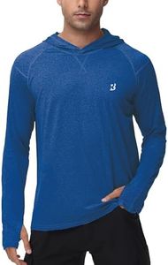 Long Sleeve Sun Shirts for Men - UPF 50+ UV Protection Hoodie Shirt for Fishing Swim Rash Guard Beach Running Workout