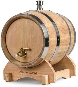 MiroCiel American Oak Aging Barrel (3 liter) | Mini Charred Oak Whiskey Barrels with Stand,For Personalized Age Cocktails, Bourbon, Whisky, Tequila, Rum, Mead Wine