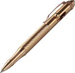 SMOOTHERPRO Solid Brass Bolt Action Pen Ballpoint Pen Stainless Steel Clip for Business EDC Signature Color Natural (BTA971)