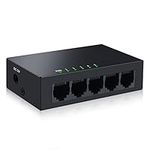 SODOLA 5 Port Gigabit Ethernet Switch|Mini Metal Housing Switch|Plug&Play|Fanless Design| Desktop Ethernet Splitter |Quiet Unmanaged Network Switch