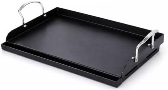 Utheer Cast Iron Griddle, Pre-Seasoned, Nonstick, 17 x 13 in Flat Top