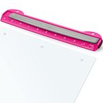 Eagle Portable Ring Binder 3-Hole Punch with Chip Tray, Integrated Ruler