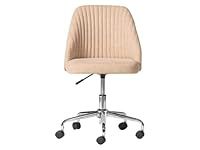 The WORKPLACE Depot Home and Office Chair, Beige Fabric, Modern Swivel Chair