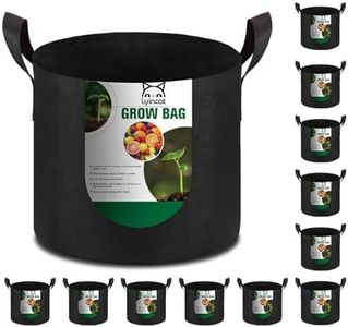 Lyincat 12-Pack 10 Gallon Grow Bags Heavy Duty Thickened Nonwoven Fabric Pots with Durable Handles