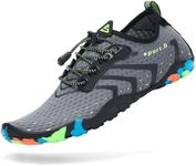 Mishansha Women's Water Shoes Breathable Beach Shoes for Men Barfoot Swim Shoes Quick-Dry Slip-On Aqua Shoe for Kayaking Fishing Diving Surfing Water Sports Battleship Grey 11.5 Women/10 Men