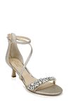 Jewel Badgley Mischka Women's Daleyza Heeled Sandal, Gold Glitter, 8.5