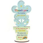 RED OCEAN Thank You Wooden Flower Gift For Teacher And Assistant Leaving School Pre School