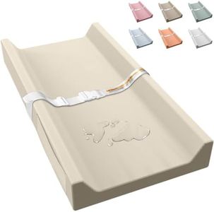 JVEOO Vegan Leather Baby Changing Pad, Waterproof & Wipeable Soft Diaper Changing Mat 32“ x 16.6" Comfortable Infant Changing Station for Dresser & Table