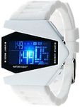 Pappi-Haunt Digital Display White Dial Men's LED Wrist Watch