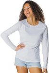 Vapor Apparel Women's UPF 50+ UV Sun Protection Long Sleeve T-Shirt Large White