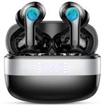 Wireless Earbuds, In Ear Headphones Bluetooth 5.3 with HiFi Stereo Deep Bass, Bluetooth Earbuds Noise Cancelling with 4 ENC Mic, LED Display, 40H Playtime, IPX7 Waterproof Earphones for Android iOS