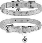 DILLYBUD Leather Cat Collars for Bo