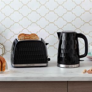 Russell Hobbs Honeycomb 1.7L Electric Kettle – Fast Boil, Black