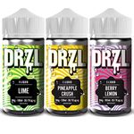 Vape Liquid, 3 x 100ml, Vape Juice, E Cigarette, For Vape Kits, Vape Gifts, Sub Ohm Ecig, No Nicotine, Shortfill, Premium [Lime + Pineapple Crush + Berry Lemon] Flavour E Liquid 70/30 0mg (By Drzl)