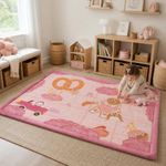 1.5" Thick Baby Floor Play Mat 79x158 Memory Foam Kids Mat(Gingerbread man)