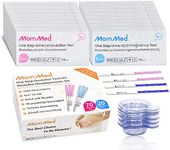 MomMed Ovulation and Pregnancy Test Strips (HCG20-LH70), at Home Ovulation Predictor Kit Includes 20 Pregnancy Tests, 70 Ovulation Test Strips and 90 Urine Cups, Accurate Fertility Test, OPK Tests (90 pack)