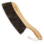 Horse Hair Brush Hand Broom Dusting Brush for Home Cleaning, Wood Handle Soft Brush Duster for Counter Furniture, Bed, Bench Fireplace,Car, Shop Brush Cleaning 14" Long