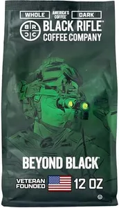 Black Rifle Coffee Company Beyond Black, 12oz Bag, Whole Bean Dark Roast - Roasted Blend Made from Arabica Beans - Colombian & Brazilian Beans - Veteran Founded & American Made