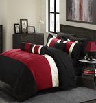 Chic Home 10 Piece Comforter Set, Red, Queen