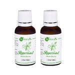 Naturalis Essence Of Nature Peppermint Essential Oil Undiluted Pure And Natural Therapeutic Grade For Steaming, Hair, Skin, Face & Diffuser - (30 Ml) - Pack Of 2